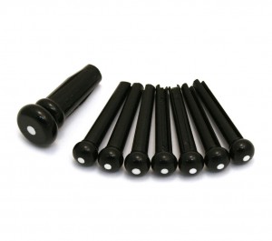 Fender Acoustic Bridge Pins, black/w white dots ― Guitar-Supply.ru