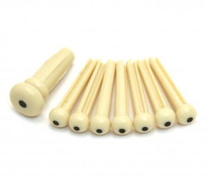 Fender Acoustic Bridge Pins, creme/w black dots. ― Guitar-Supply.ru