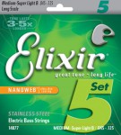 Elixir Nanoweb Electric 5str Bass, Steel, Long Scale 45-125