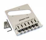 Hipshot 6 saddle stainless tele bridge, 3 hole (44100-36)